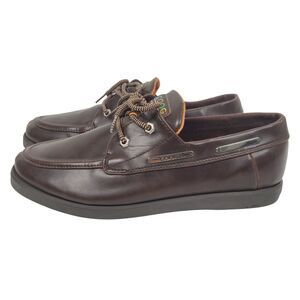 Coogi Australia Shoes Mens Size 10.5 Brown Leather CMF343 Moc Toe Boat Loafers